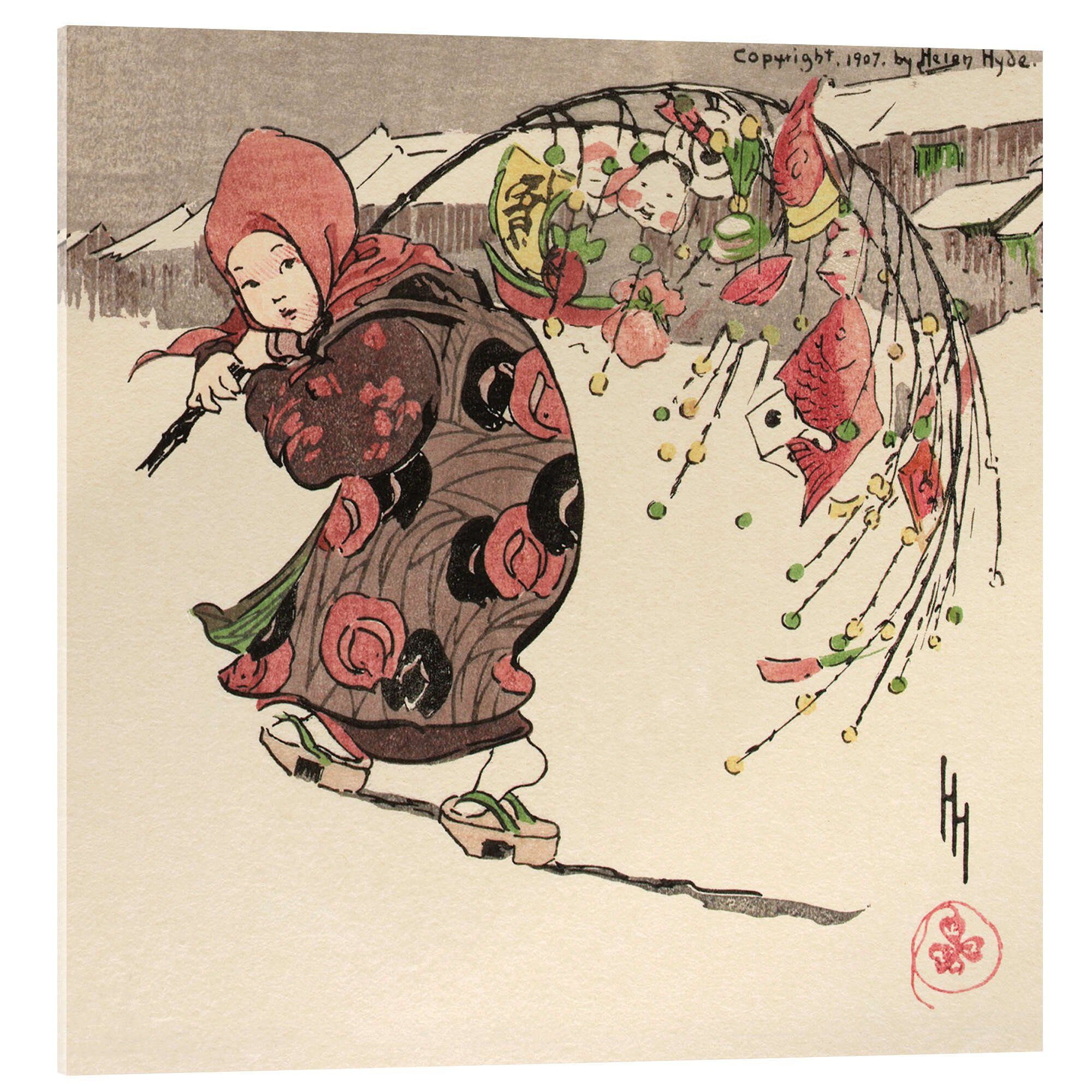 Posterlounge Acrylglasbild Helen Hyde, Das gute Glück, Japandi Malerei