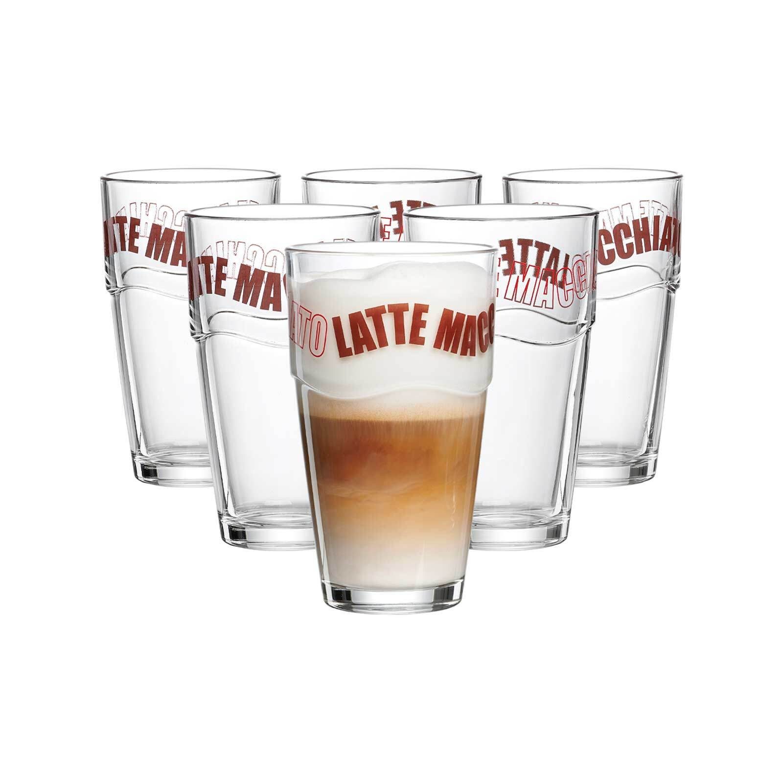 Ritzenhoff & Breker Latte-Macchiato-Glas Figaro Latte Macchiato Gläser 320 ml 6er Set, 6-tlg., Glas