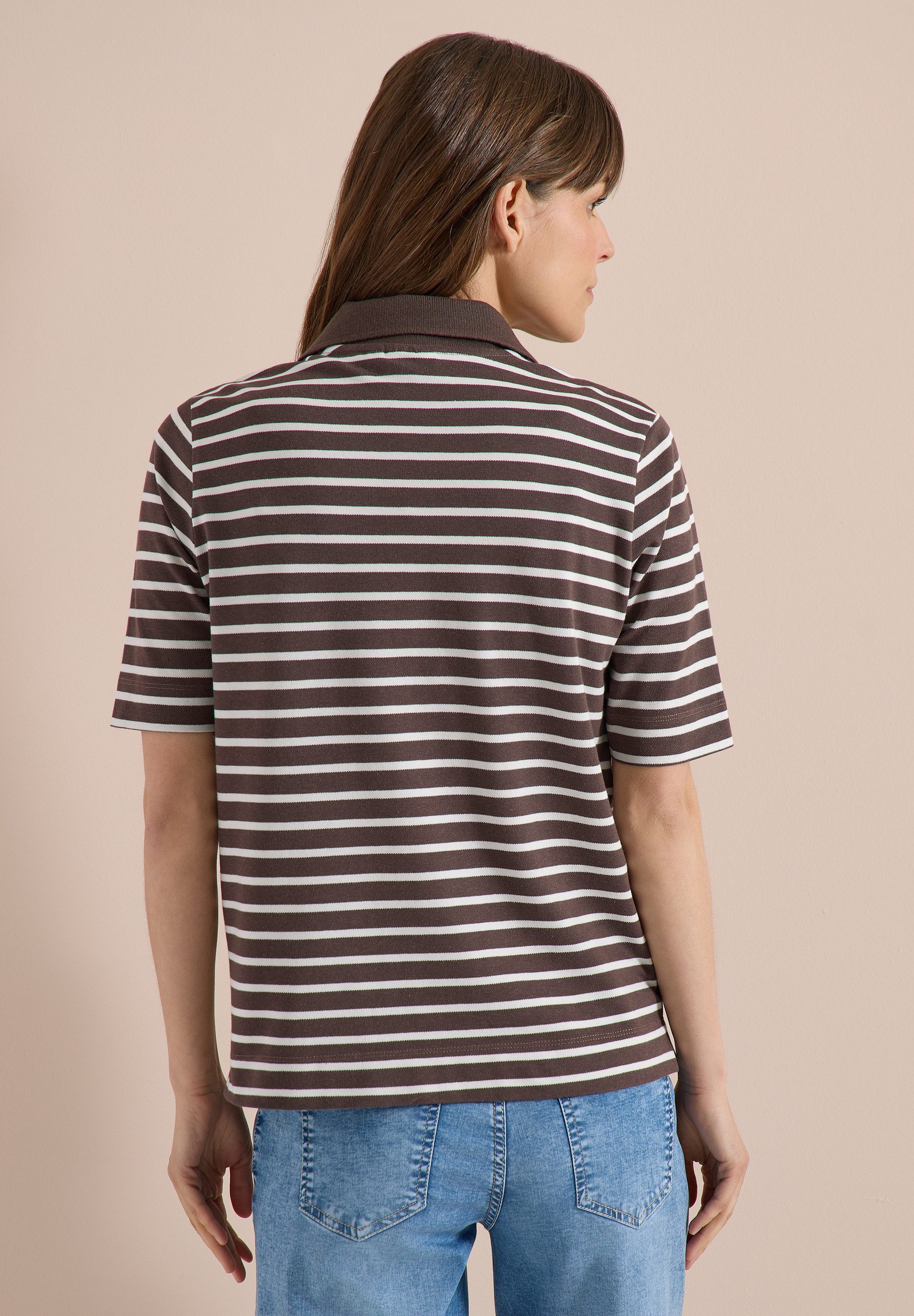 CECIL Poloshirt im Streifen-Design
