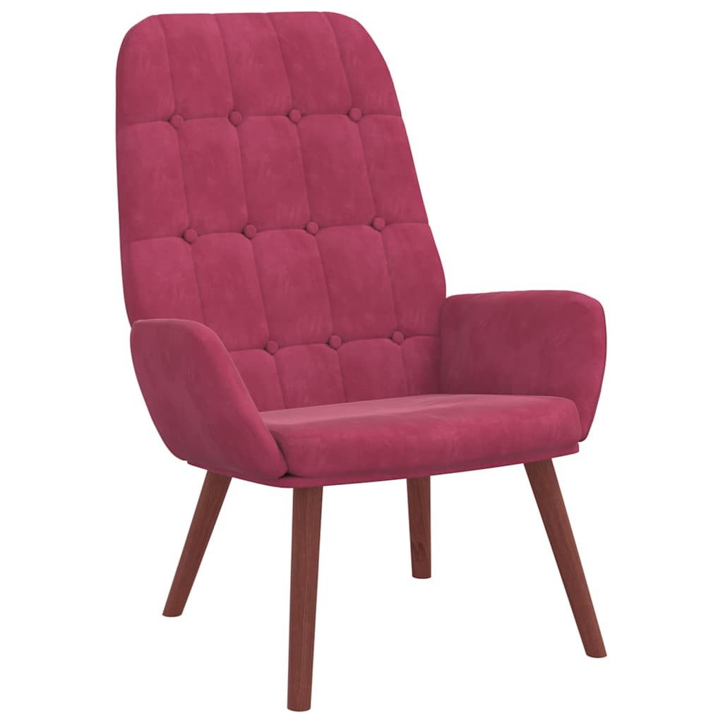vidaXL Sessel Relaxsessel Weinrot Samt (1-St) günstig online kaufen