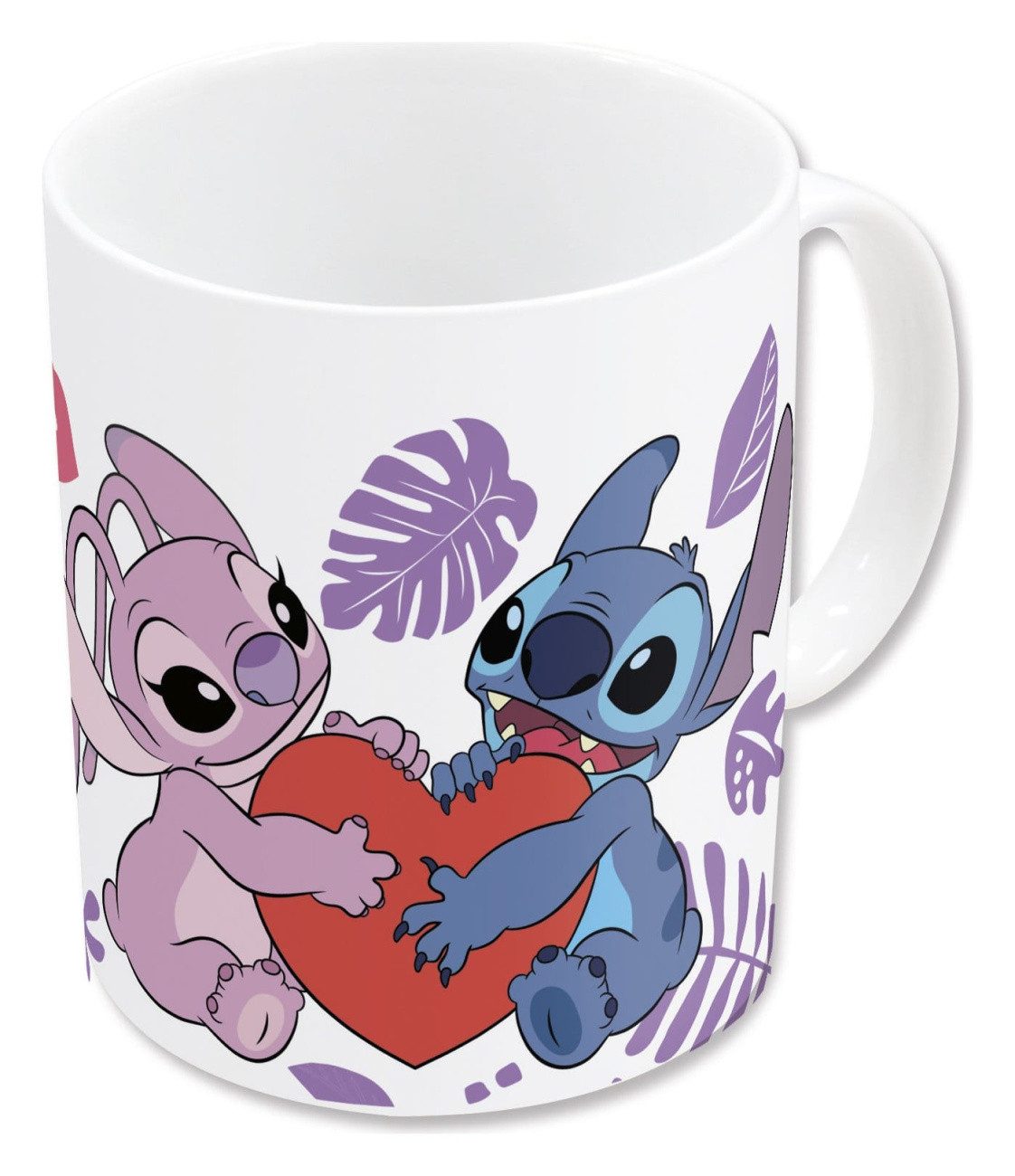 Stor Tasse Lilo & Stitch Tasse Angel & Stitch Heart 325 ml