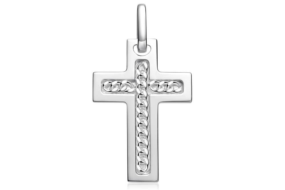 Silberkettenstore Kettenanhänger Anhänger Kreuz 163MG06 - 925 Silber