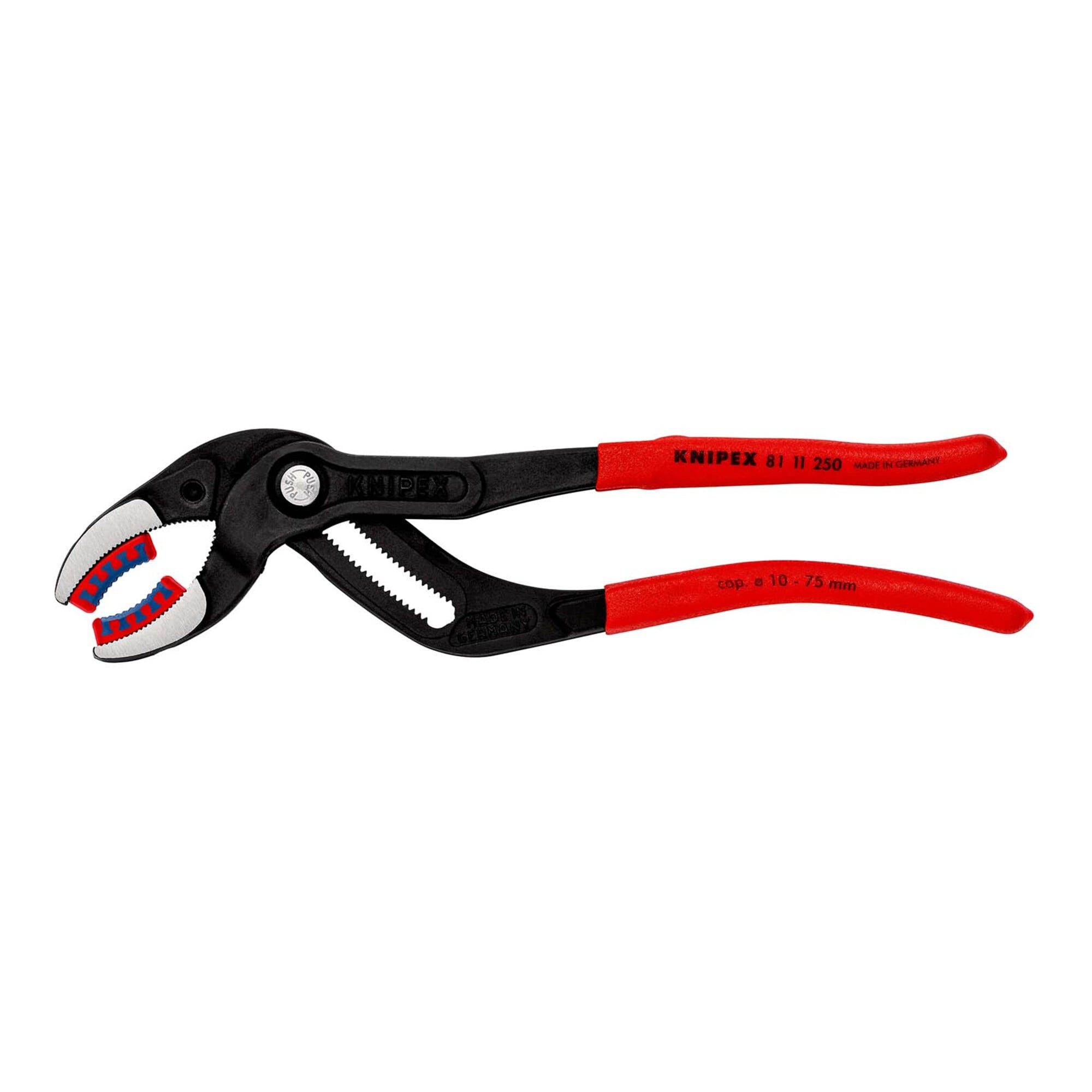 Knipex Wasserpumpenzange KNIPEX 81 11 250 Siphon- und Connectorenzange "SpeedGrip" mit rutschhe