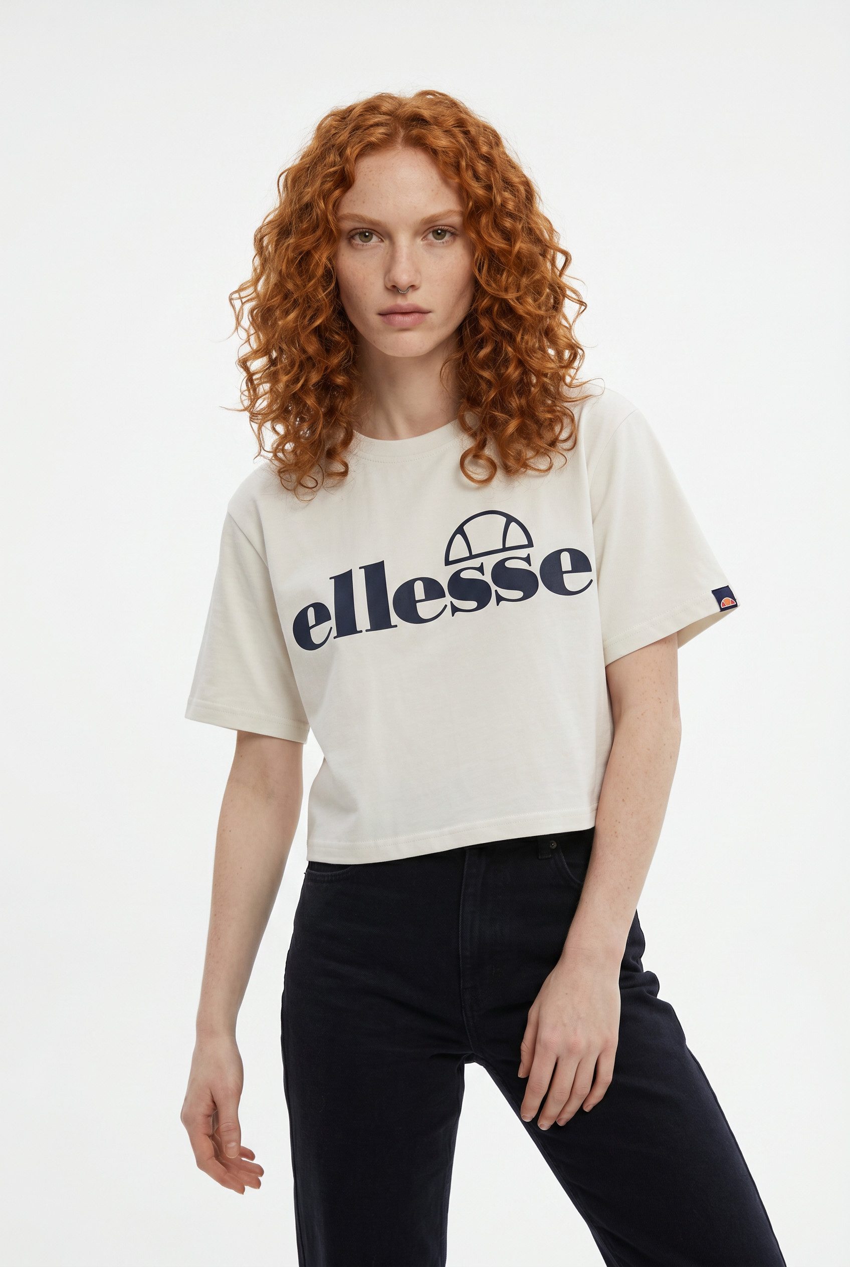 Ellesse T-Shirt SILO CROPPED TEE aus Baumwolle, in den Größen 34 bis 44