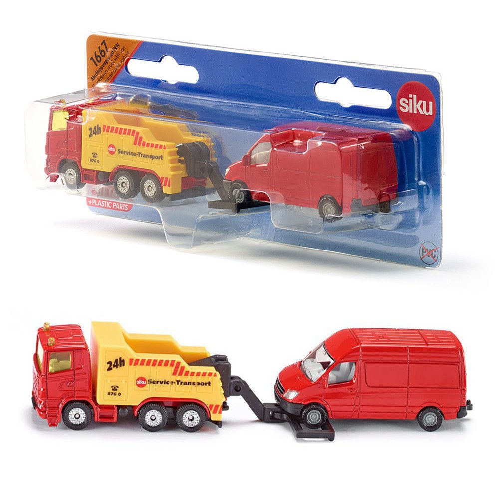 SIEPER Modellauto siku LKW Abschlepper mit PKW
