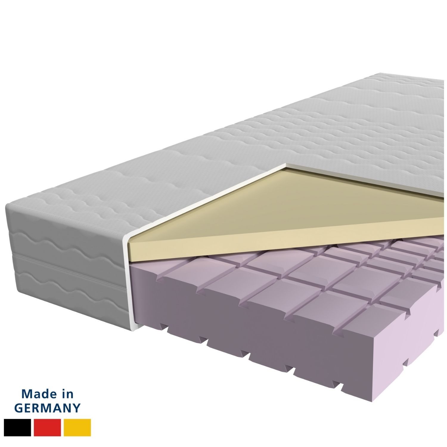 Visco-Matratze in Premiumhöhe, 7-Zonen Viscoschaum-Matratze, Memoryschaum Matratze, AM Qualitätsmatratzen, 23 cm hoch, 80x200 cm