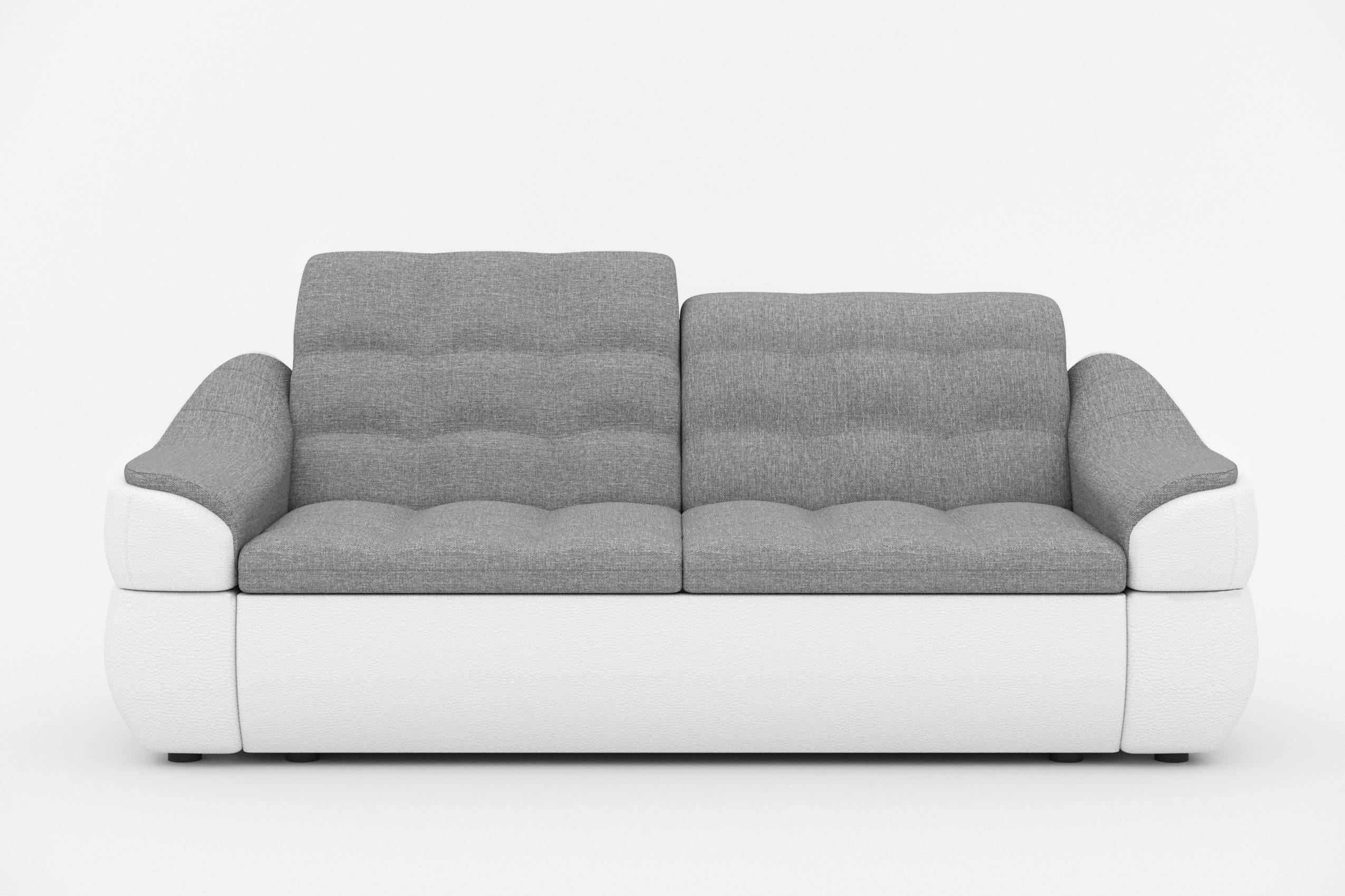 Stylefy 3-Sitzer mit stellbar, Rückenlehne, 2-Sitzer, im mit Sitzkomfort Alisa, frei Armlehnen Raum Sofa, und Steppung
