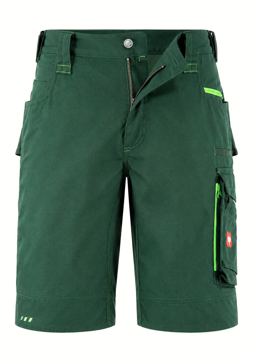 Engelbert Strauss Shorts e.s.motion 2020 Arbeitsshorts Grün – Robuste Workwear Shorts ausgeklügelte Taschenkonzept
