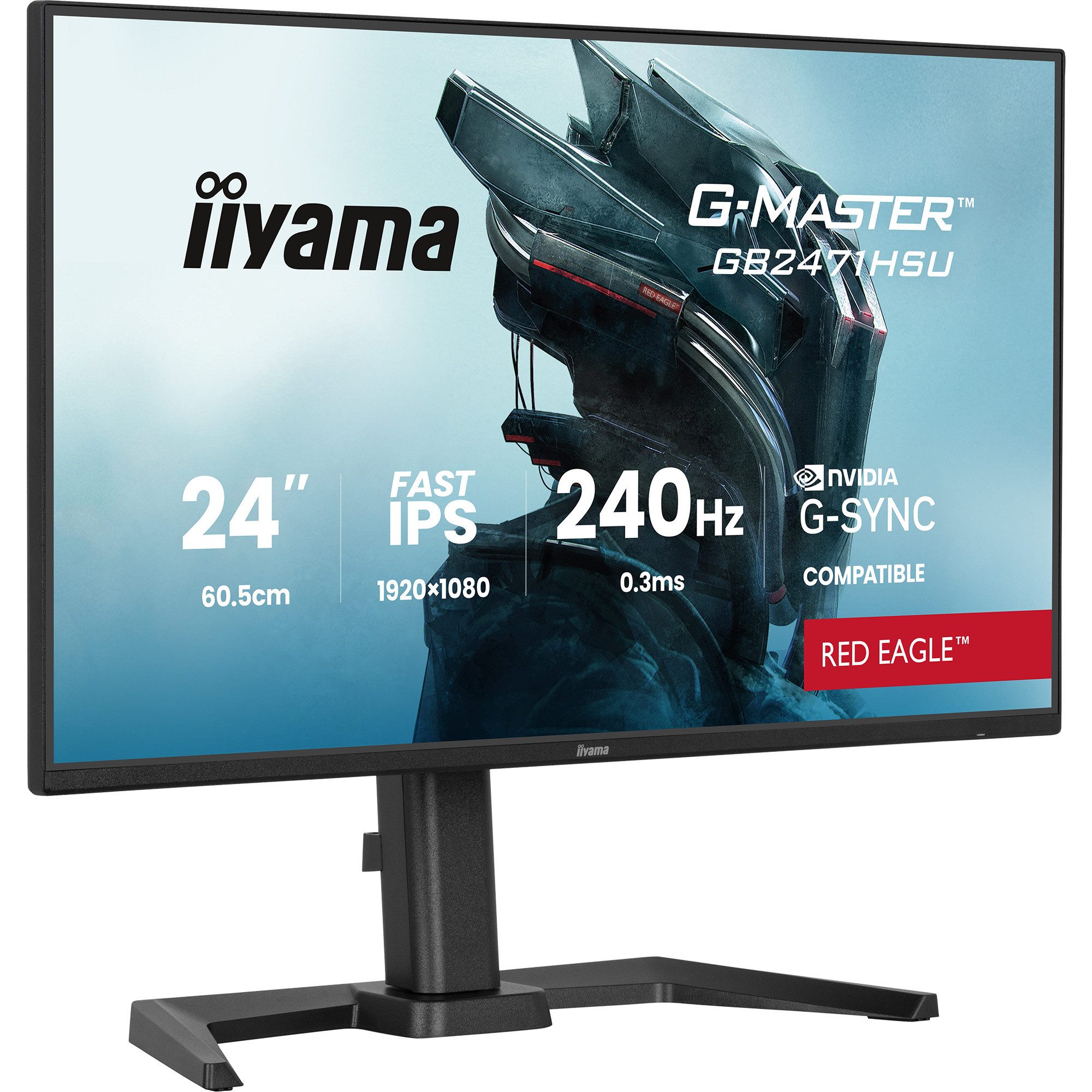 Iiyama iiyama G-Master GB2471HSU-B1 Red Eagle, TFT-Monitor (1920 x 1080 px)