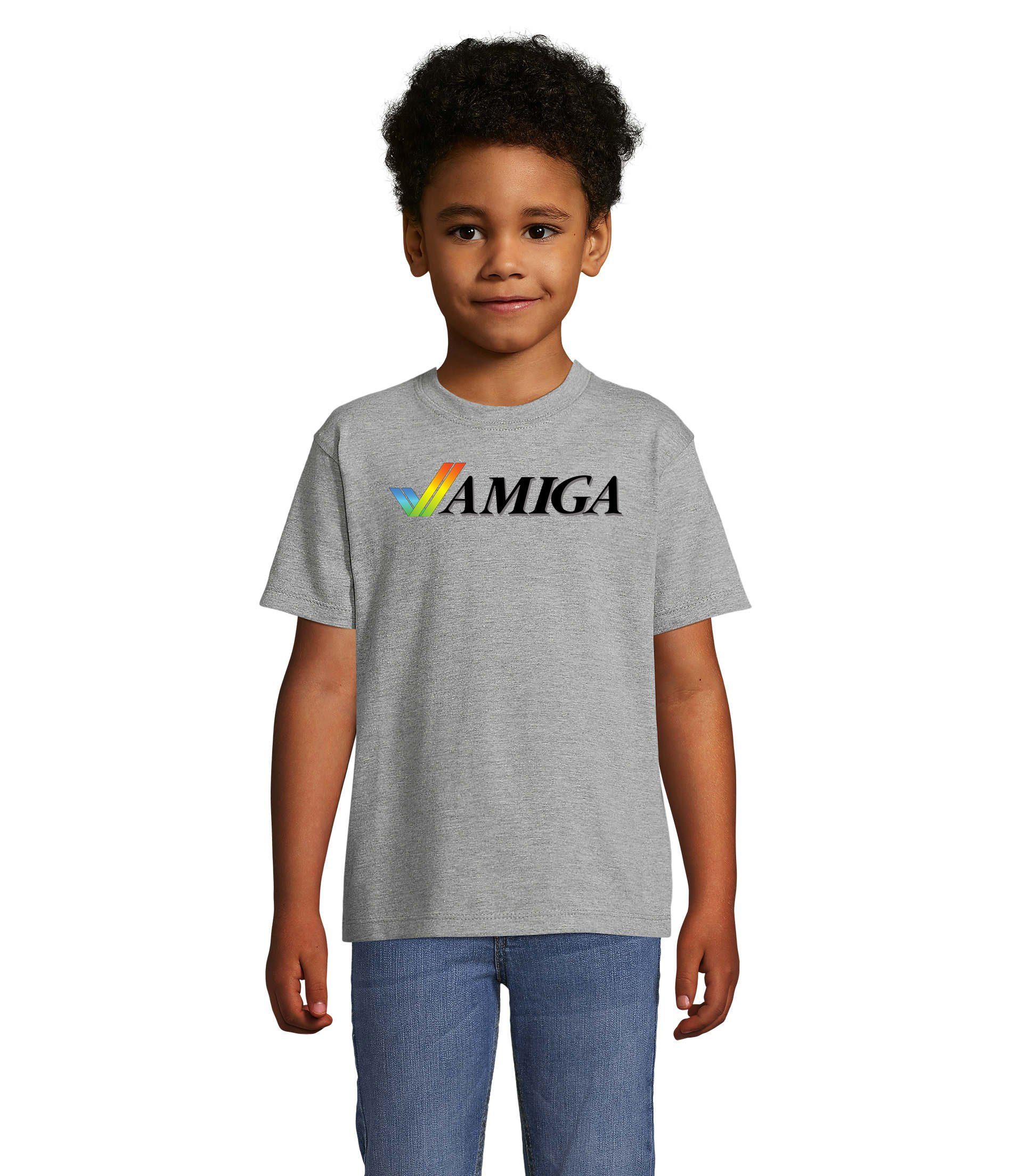 Blondie & Brownie T-Shirt Kinder Jungen & Mädchen Amiga Spiele Konsole Atari Commodore Nintendo Grau | T-Shirts