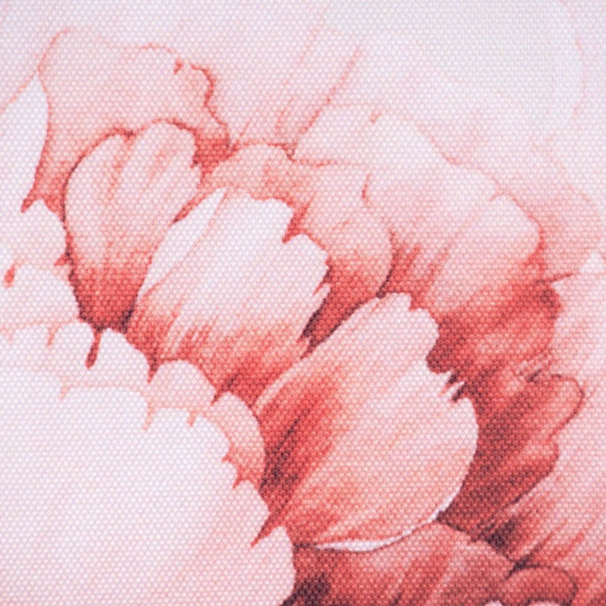 45x45cm LEBEN. rosa beige Blüten Outdoor Dekokissen SCHÖNER Kissen