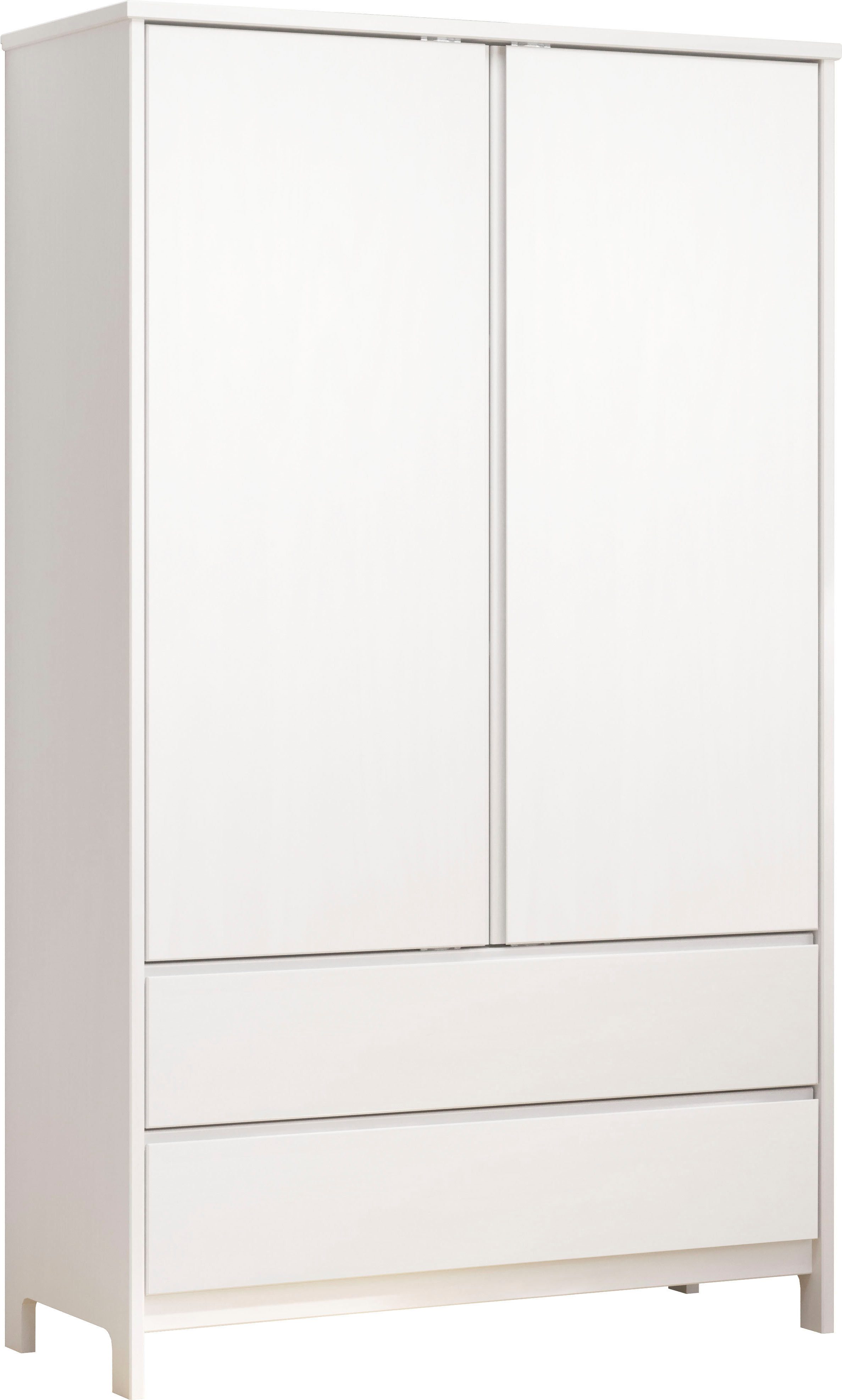 Home affaire Kleiderschrank Aarhus (1-St) Weißer, griffloser Massivholz Sch günstig online kaufen