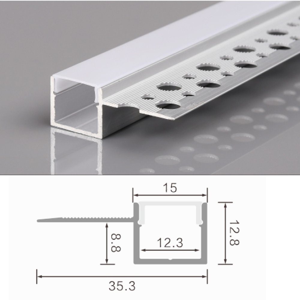 ENERGMiX LED-Stripe-Profil 2m Alu Profile Unterputz günstig online kaufen