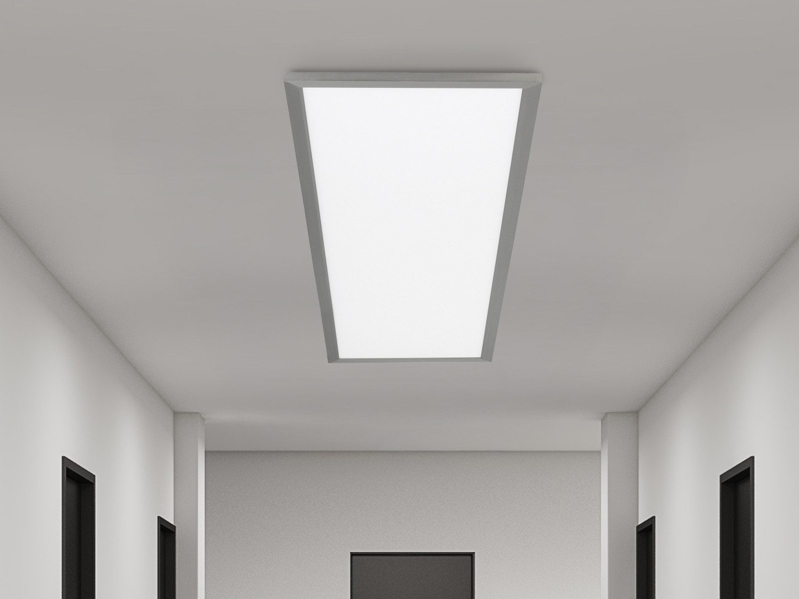 TRIO Leuchten LED Deckenleuchte, LED fest integriert, Warmweiß, LED Deckenpanel aus Metall, minimalistisch und extrem flach 120cm lang