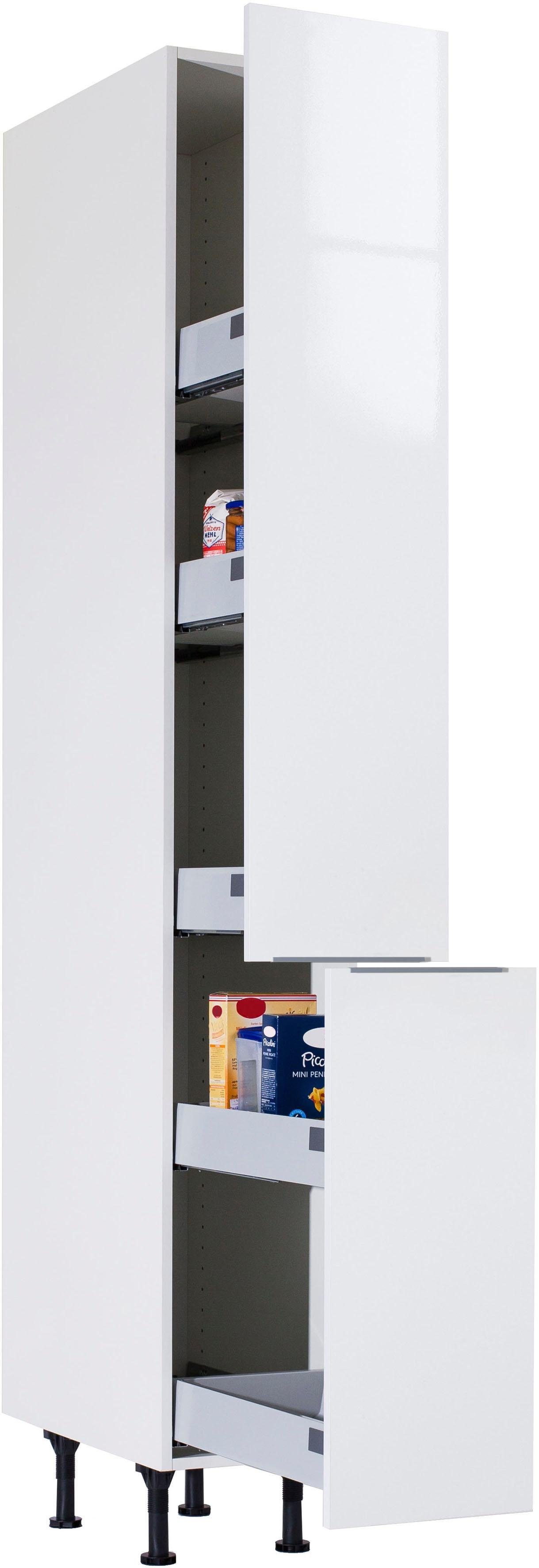 OPTIFIT Apothekerschrank Tara mit 2 Vollauszügen und 5 Ablagen, Soft-Close-Funktion, Breite 30 cm