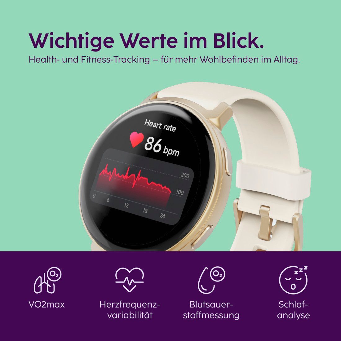 Hama ARION GPS, AMOLED-Display, IP68, Telefonfunktion, 110 Sportmodi Smartwatch (3,35 cm/1,32 Zoll), VO2max-Analyse, Schlaftracking, Blutsauerstoff, 6–8 Tage Akkulaufzeit