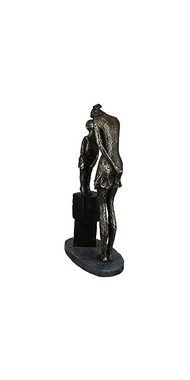 Brillibrum Dekofigur Skulptur Mutter mit Kind bronzefarben aus Polyresin Dekofigur Geborgenheit Statue Elternliebe Kindheit Geschwister Liebe