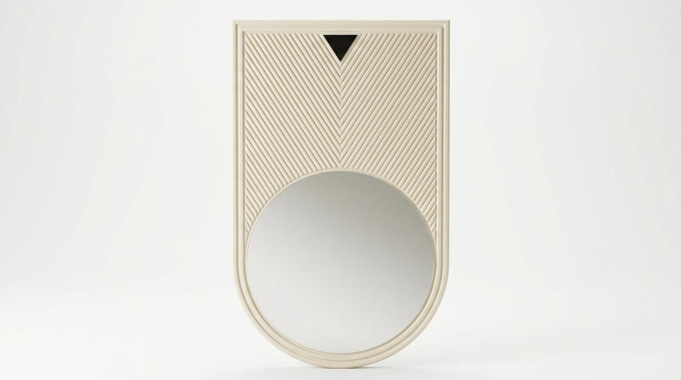 Xlmoebel Wandspiegel Beige moderner Wandspiegel für ein gemütliches Wohnzimmer, Made in Europa
