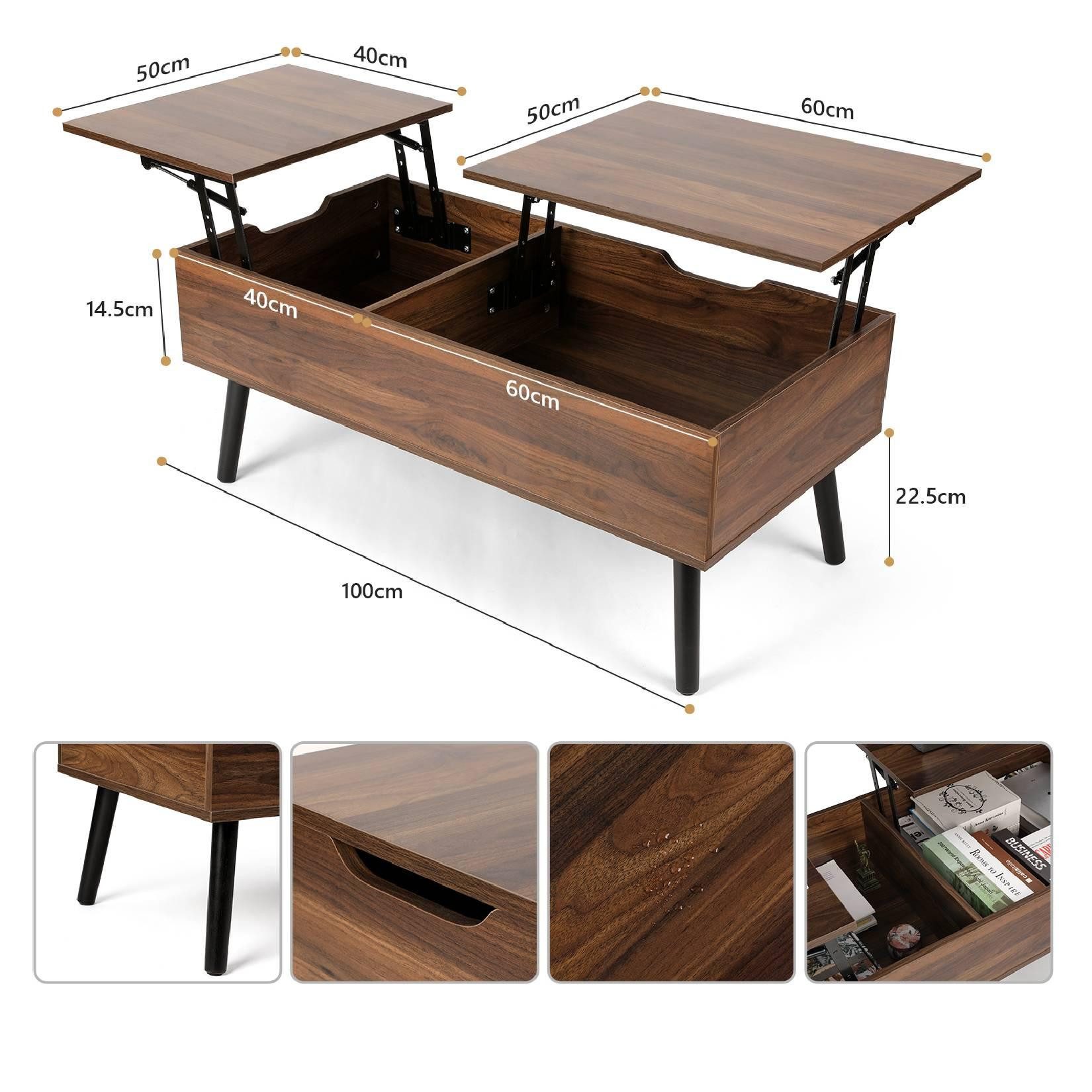 VOWNER Couchtisch Höhenverstellbarer, Wohnzimmertisch, Beistelltisch, Verse günstig online kaufen