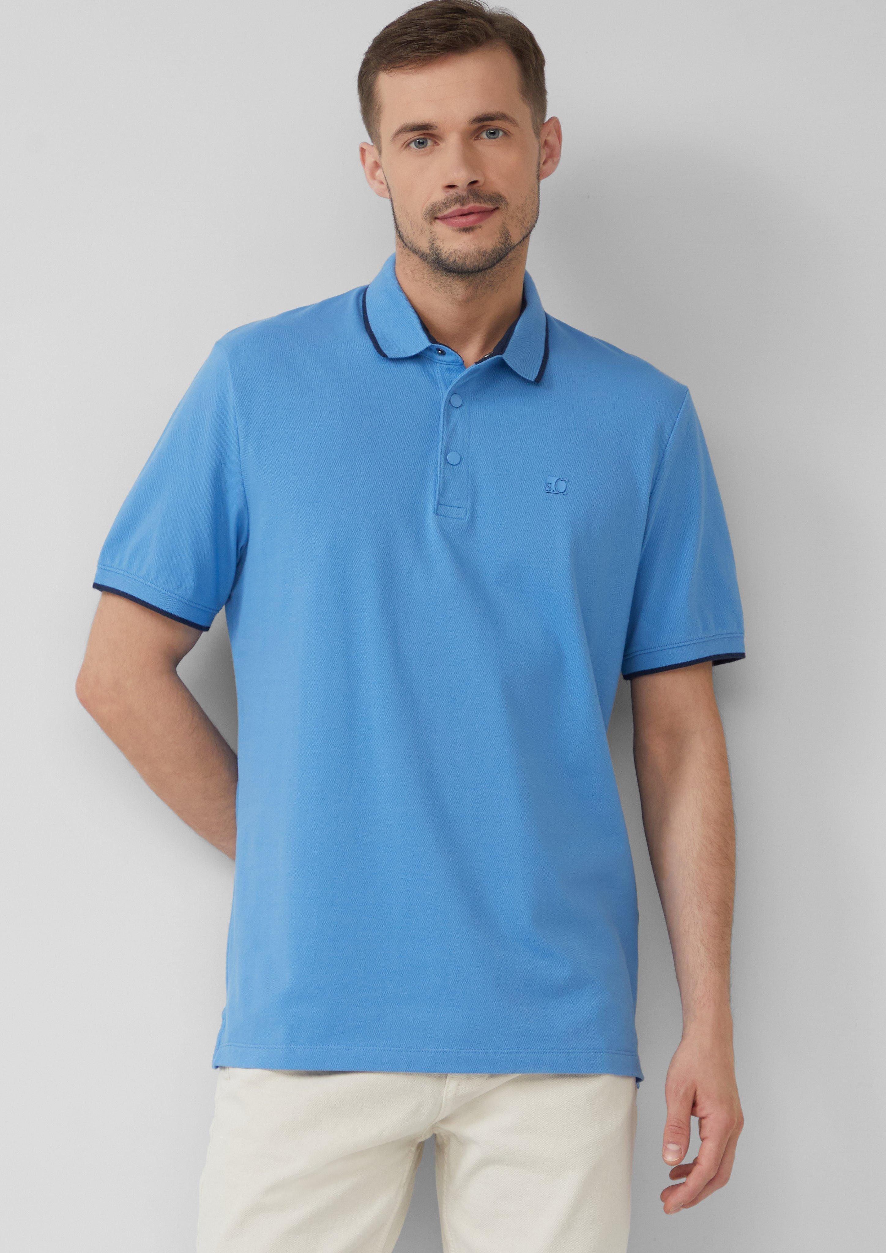 s.Oliver Kurzarmshirt Sportives Piqué-Poloshirt mit Kontrast-Details günstig online kaufen