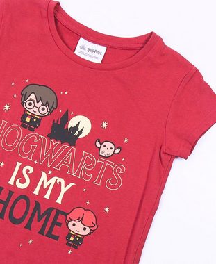 Harry Potter Schlafanzug HOGWARTS Comic Stil (2 tlg) Pyjama Set kurz - Mädchen Shorty Gr. 104 - 158 cm