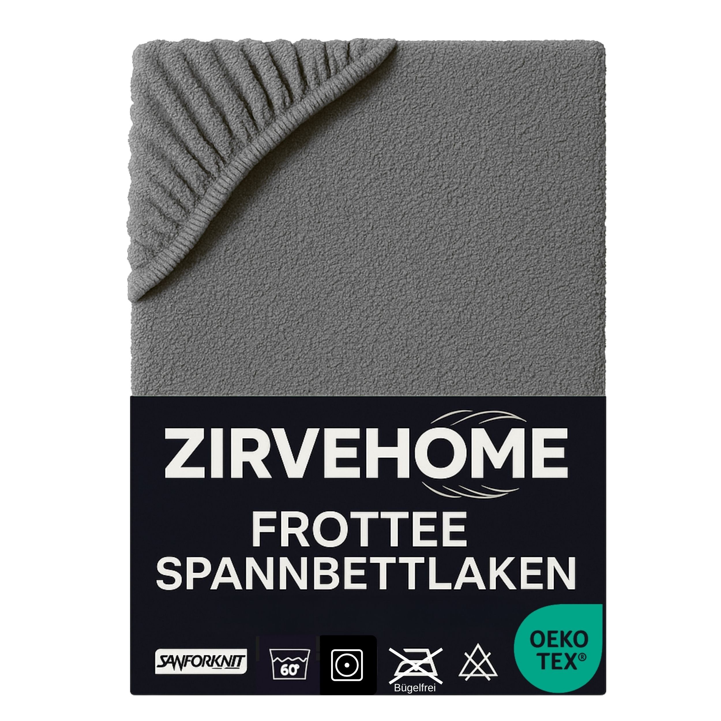 ZIRVEHOME Spannbettlaken Frotte Spannbettlaken, Baumwolle, Frottee, Gummizu günstig online kaufen