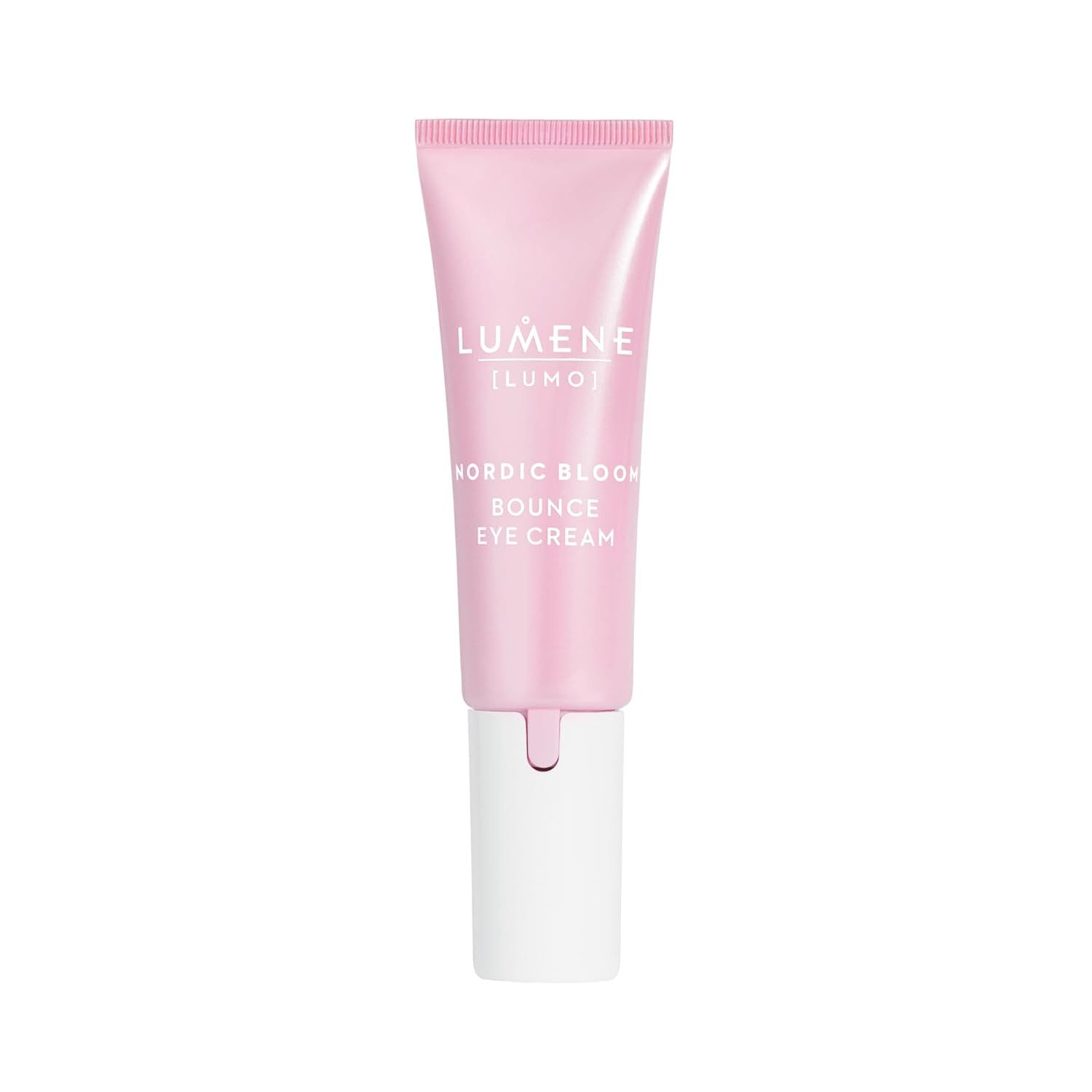 Lumene Anti-Aging-Augencreme Nordic Bloom [LUMO] Bounce Eye Cream, dreifacher Hyaluronsäure und nordischer Preiselbeere, Aufpolsternde und aufhellende Augencreme mit veganen Kollagenpeptiden