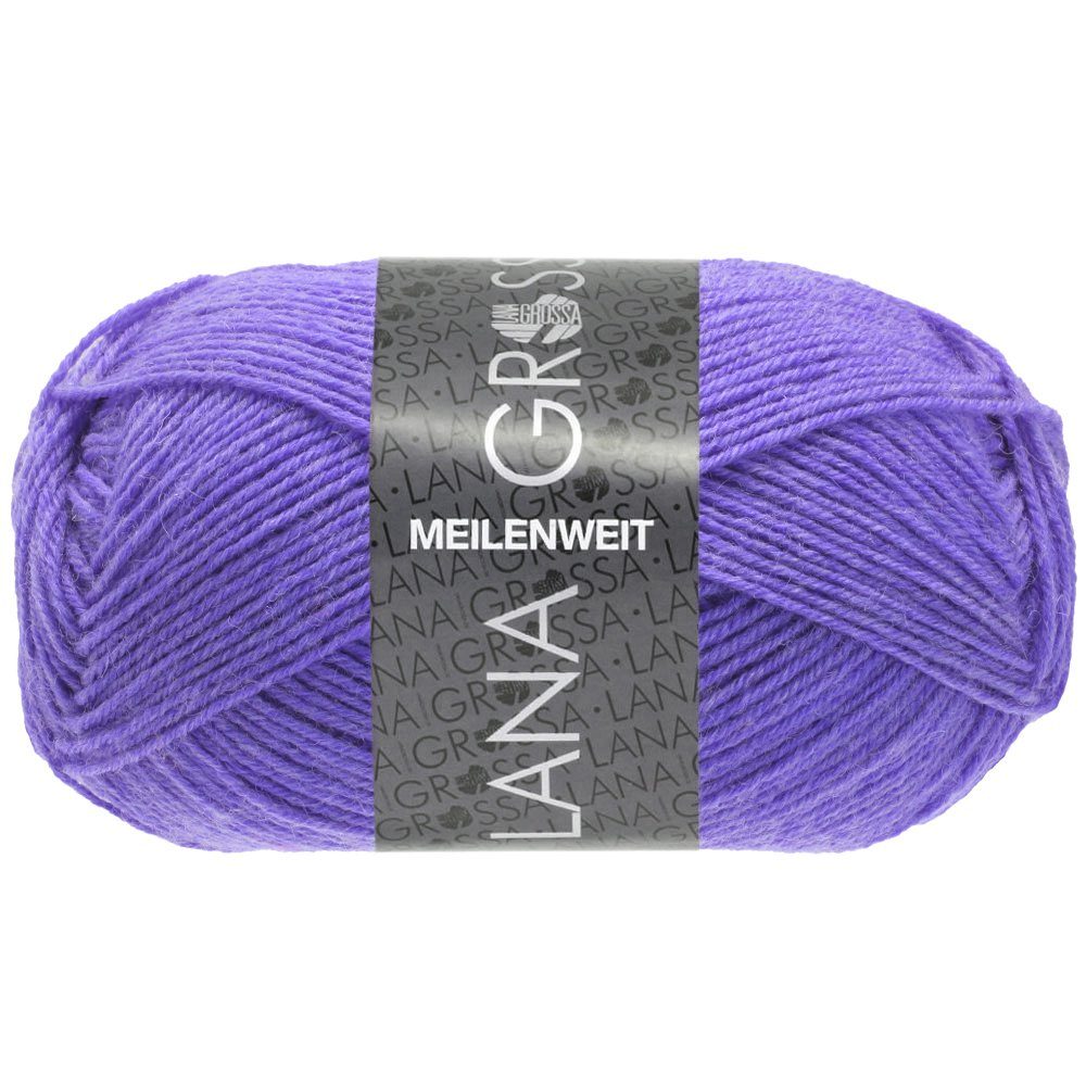 LANA GROSSA MEILENWEIT 50 g UNI Häkelwolle, 210 m (4-fach Sockenwolle mit 80 % Schurwolle), 50 g