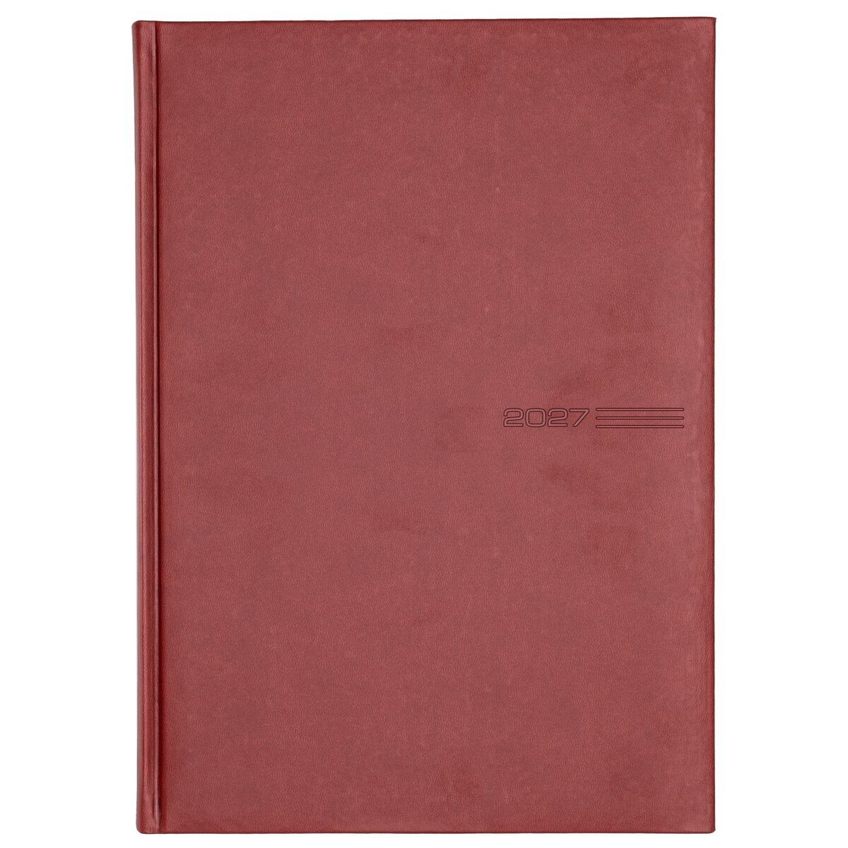 GÜSS Kalender Buchkalender Praxistimer A4 1 Tag/Seite burgund 2027