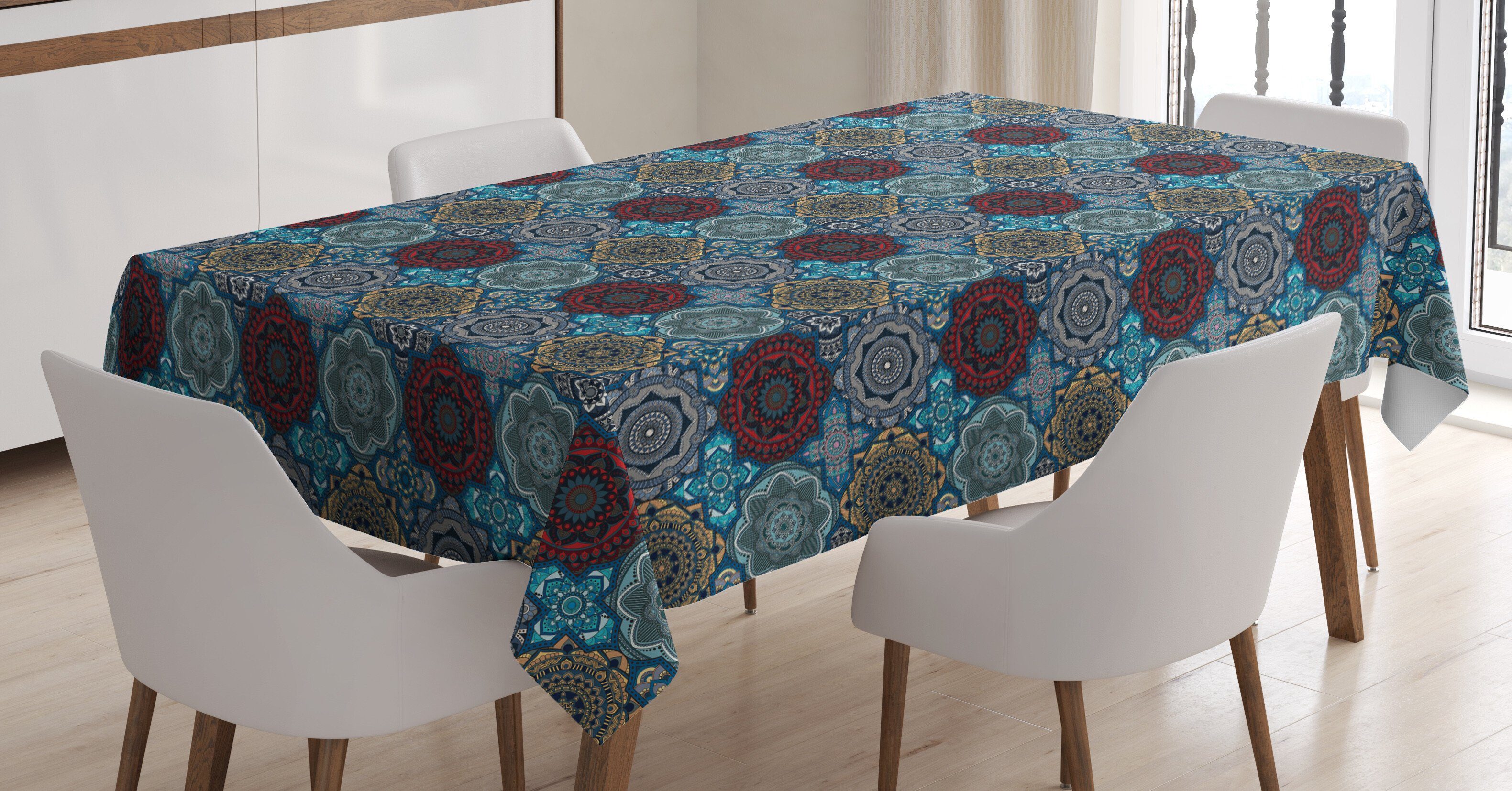 Abakuhaus Tischdecke Farbfest Waschbar Für den Außen Bereich geeignet Klare Farben, marokkanisch Retro man | Tischdecken