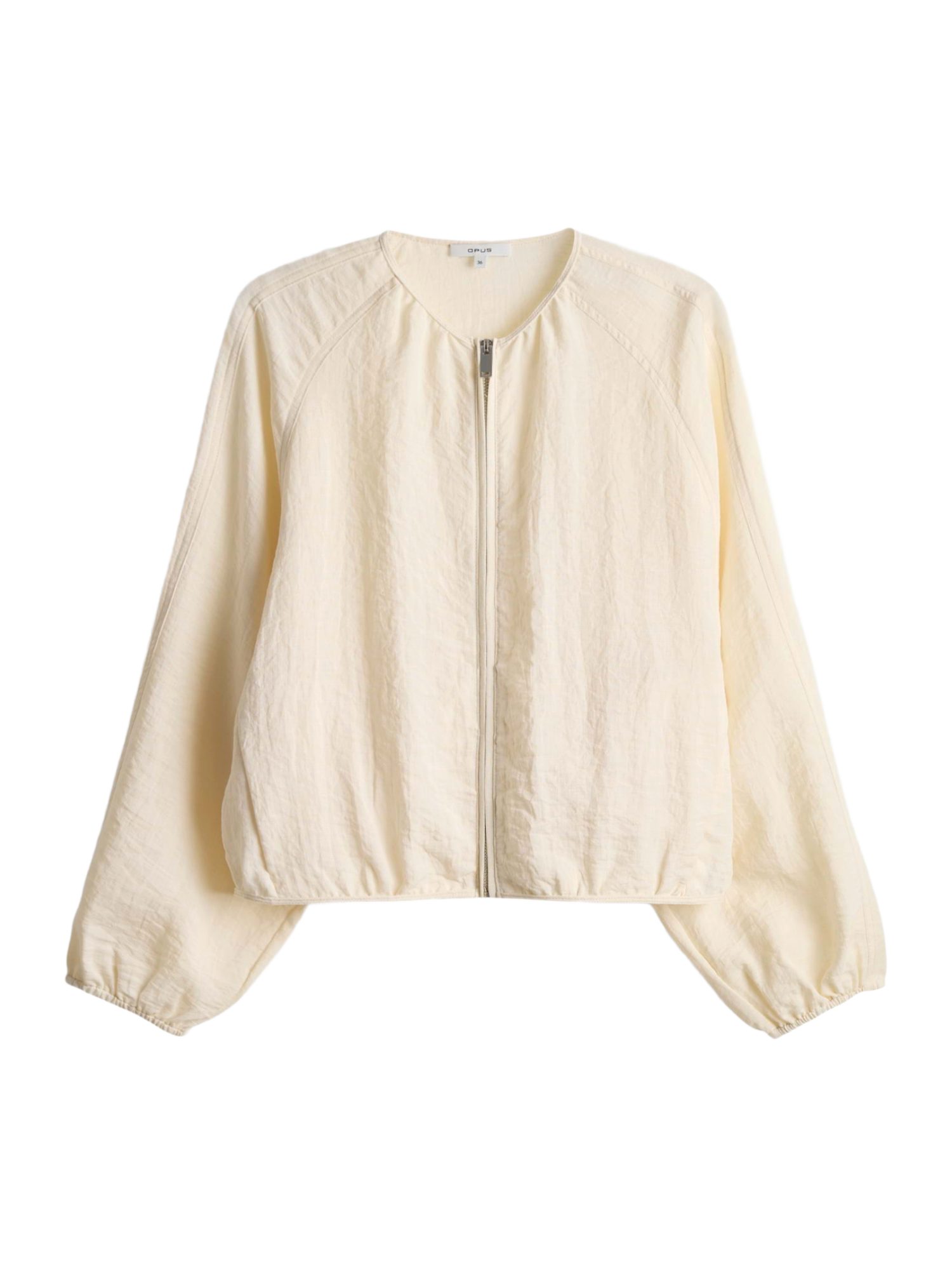 OPUS Blouson natur,Casual,Viskose,Unifarben,Rundhals,Lang,Loose Fit