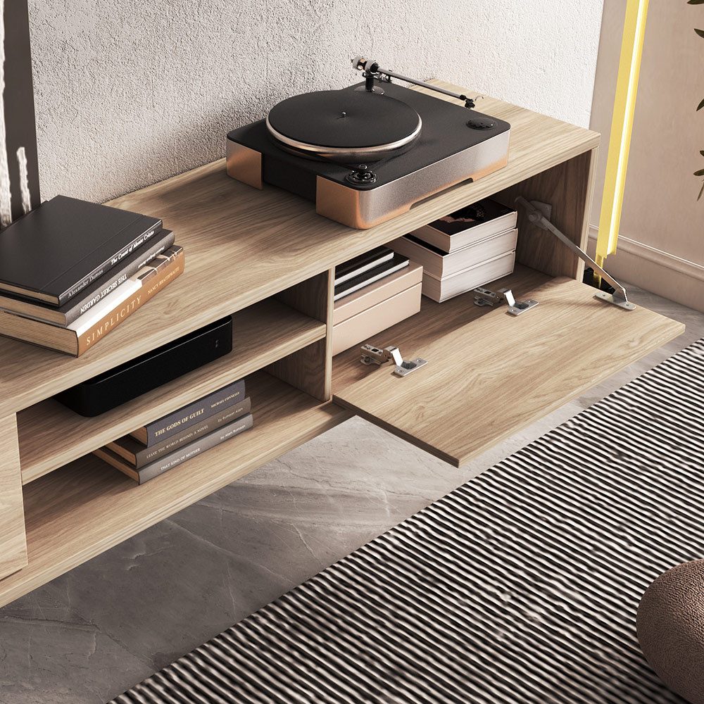 Lomadox Lowboard FORLI-83, Eiche hängend oder günstig online kaufen