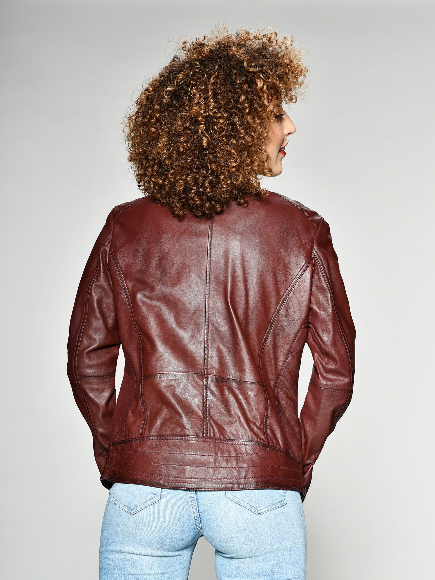 Maze Lederjacke Sally mahagony