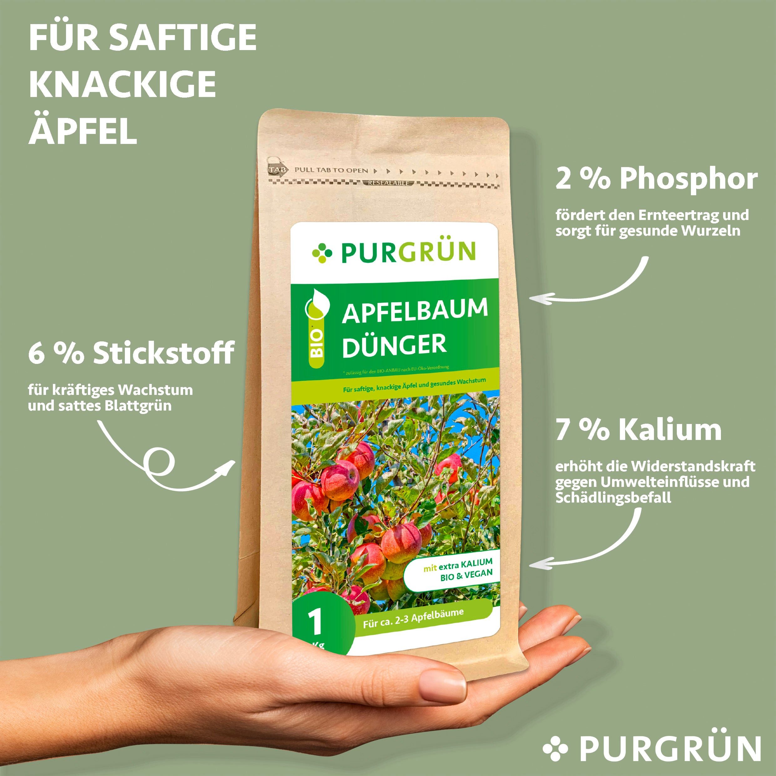 Purgrün Obstdünger Purgrün Bio Apfelbaum Dünger, günstig online kaufen