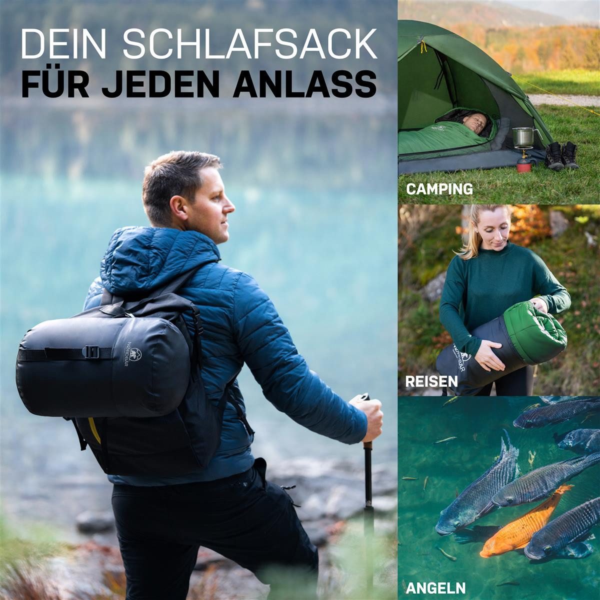 Nordbär Mumienschlafsack NORDBÄR® Ultraleichter Mumienschlafsack