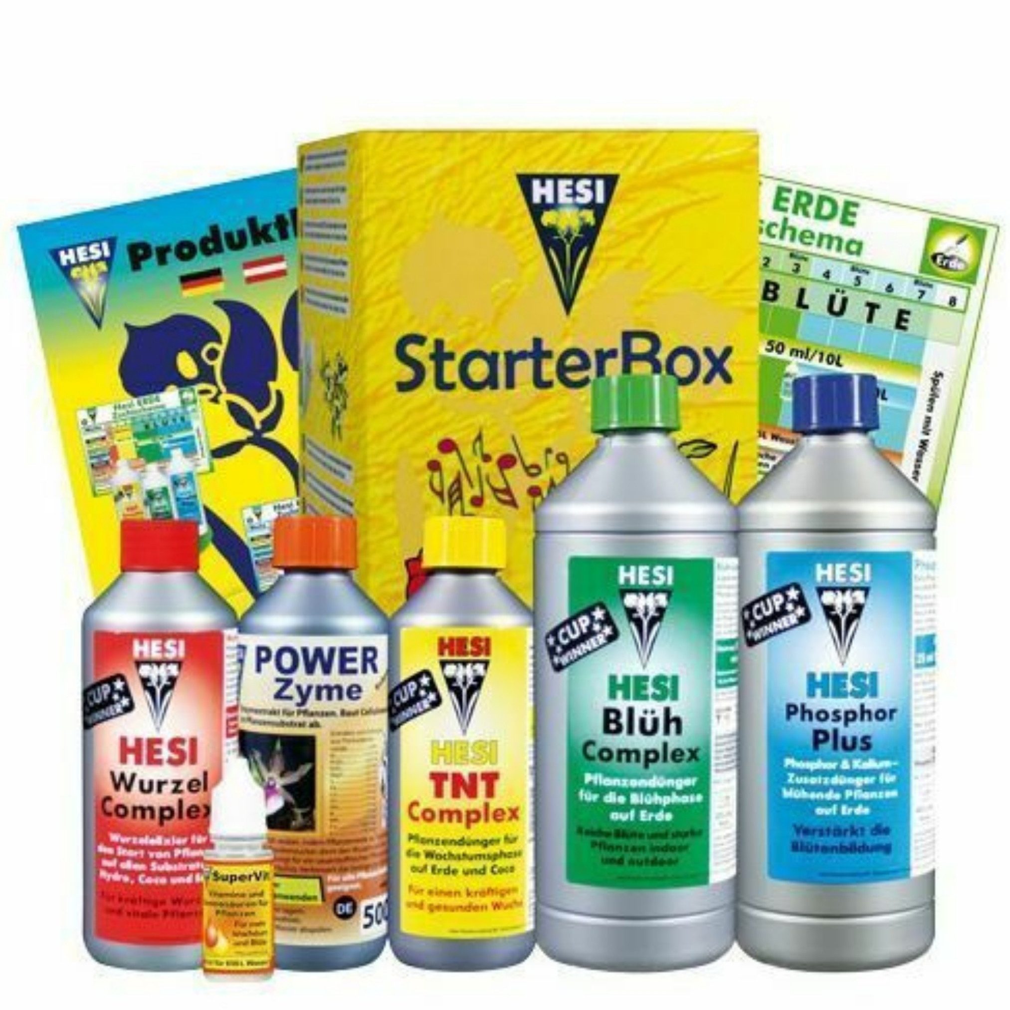 Pflanzendünger Hesi Starterbox Erde Grow für Dünger Box Komplettset Growbox Anbau