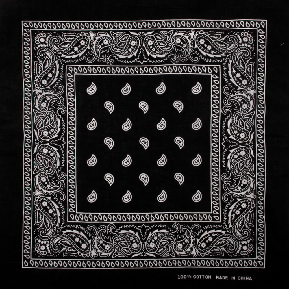 RAINBOW Kostüm Bandana Kopftuch Paisley schwarz
