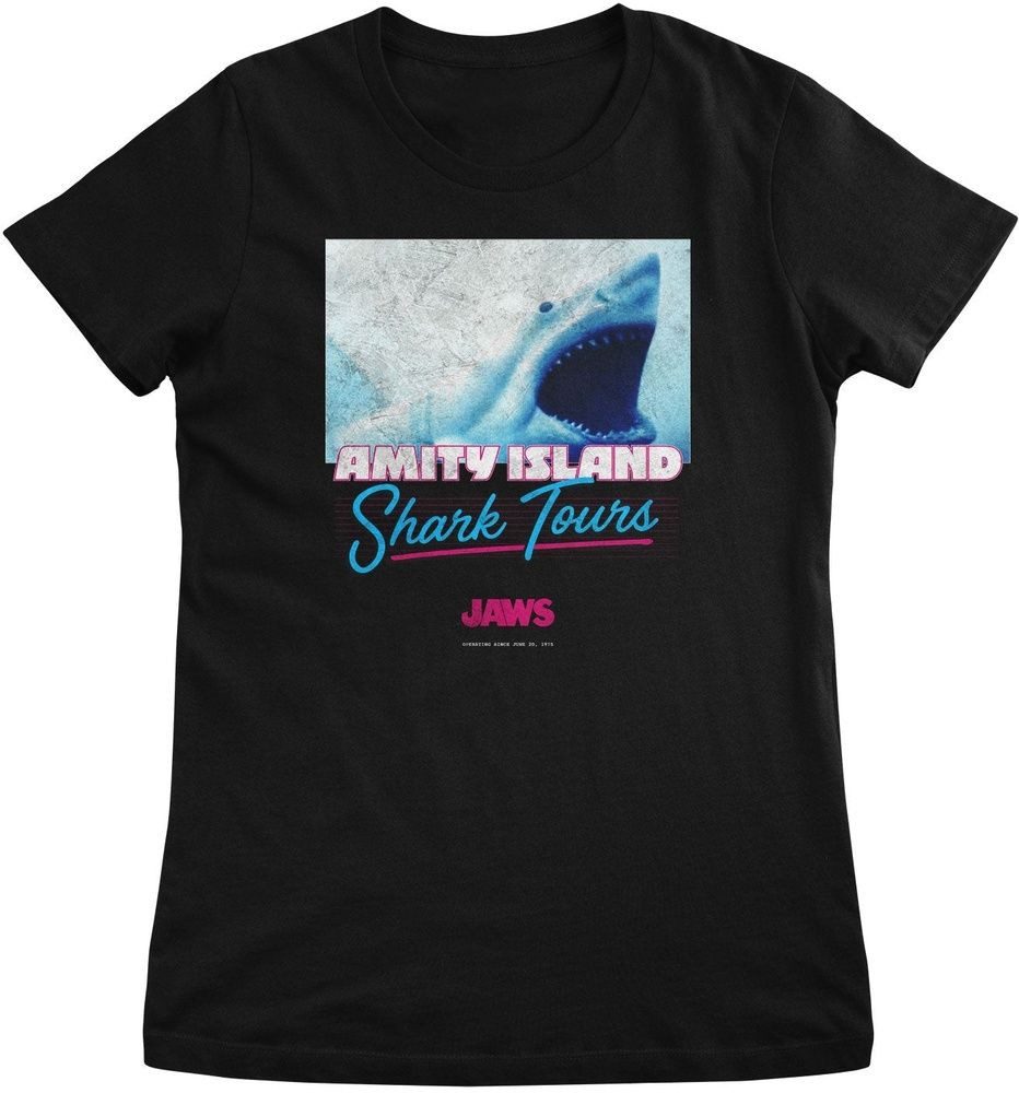 Jaws T-Shirt Jaws - Amity Island Shark Tours Girly Tee