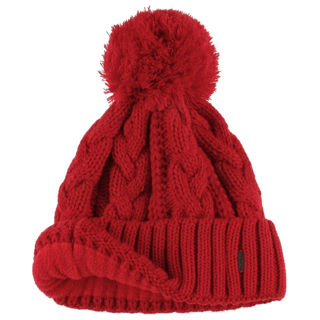 McBurn Bommelmütze (1-St) Damenmütze mit Umschlag, Made in Italy