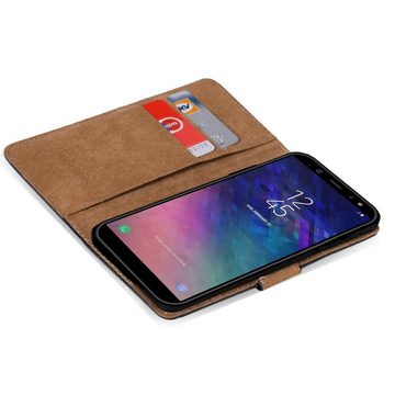 CoolGadget Handyhülle Book Case Handy Tasche für Samsung Galaxy A6 Plus 6 Zoll, Hülle Klapphülle Flip Cover für Samsung A6+ Schutzhülle stoßfest