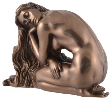 Vogler direct Gmbh Dekofigur Akt Traum - Nackte Frau mit geschlossenen Augen kniend by Veronese, von Hand bronziert, LxBxH: ca. 13x6x10cm