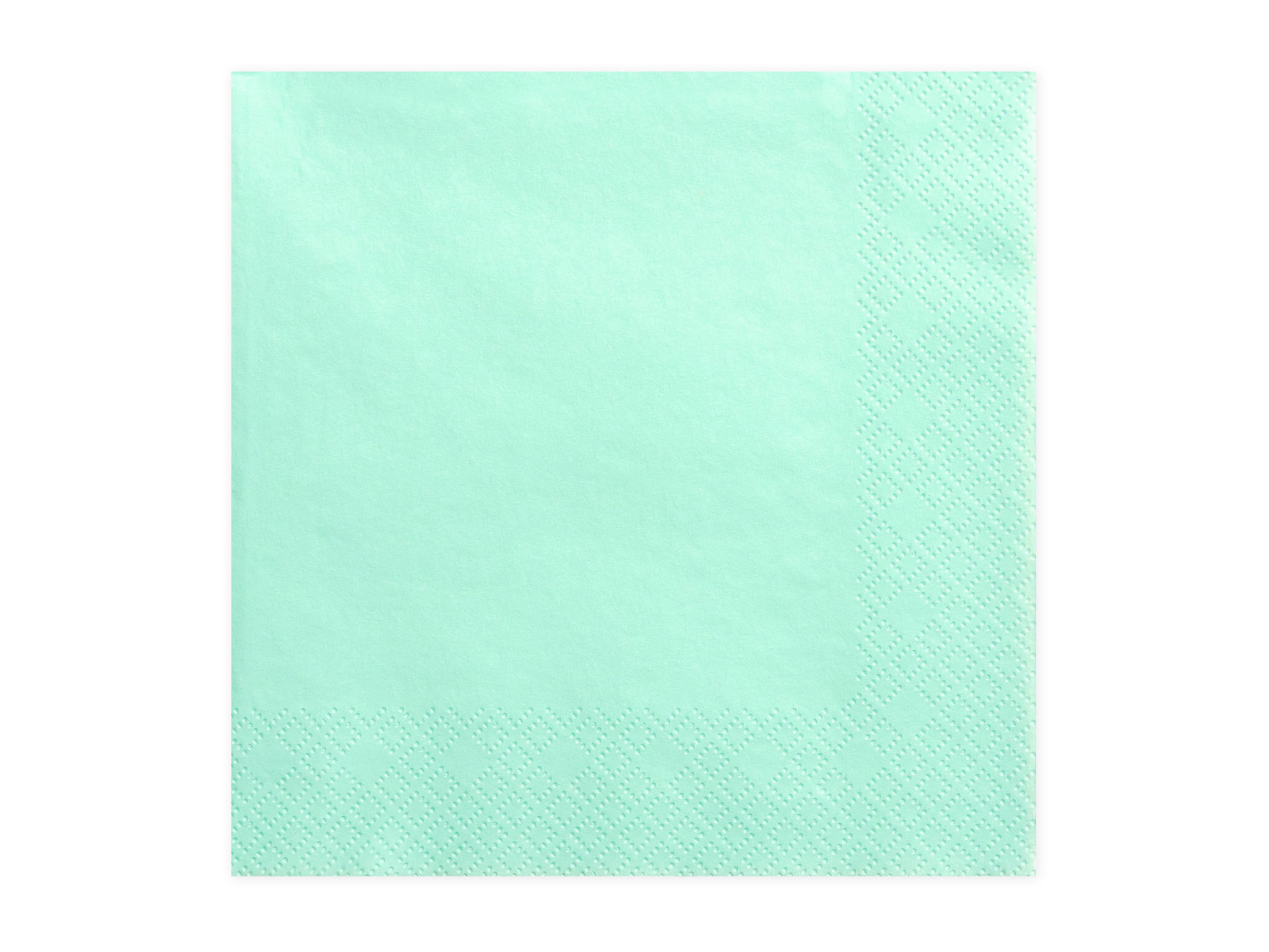 partydeco Papierserviette Servietten Uni 20Stk./33x33cm, Minzgrün