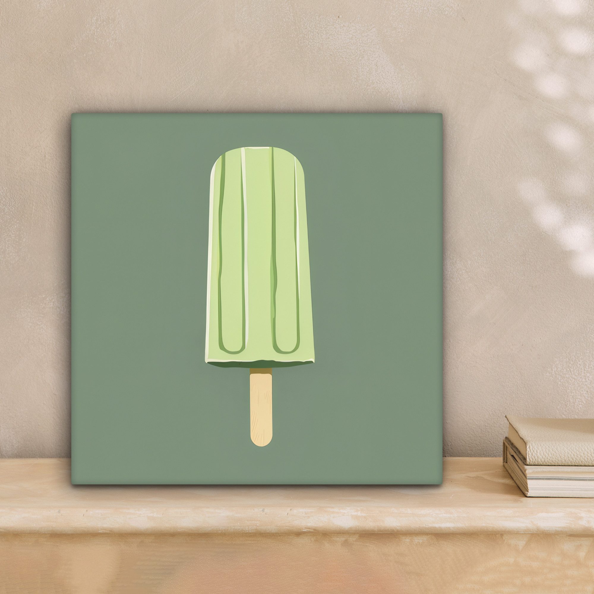 OneMillionCanvasses® Leinwandbild Grün - Wassereis - günstig online kaufen