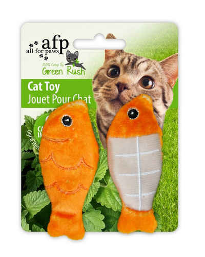 PETGARD Tierkuscheltier »Green Rush Catch of the Day«, Plüsch, Katzenspielzeug Plüschfische mit Catnip - orange