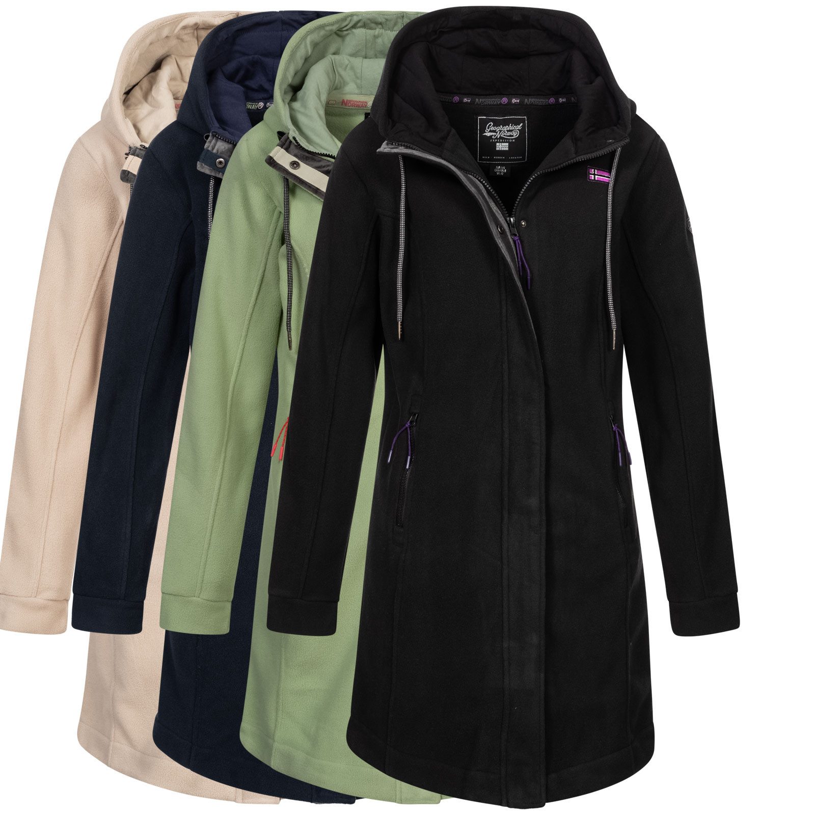Geographical Norway Fleecejacke Damen Teddy Fleece Jacke Herbst Winter Jacke Sweater Übergangsjacke – Bild 4 von 5