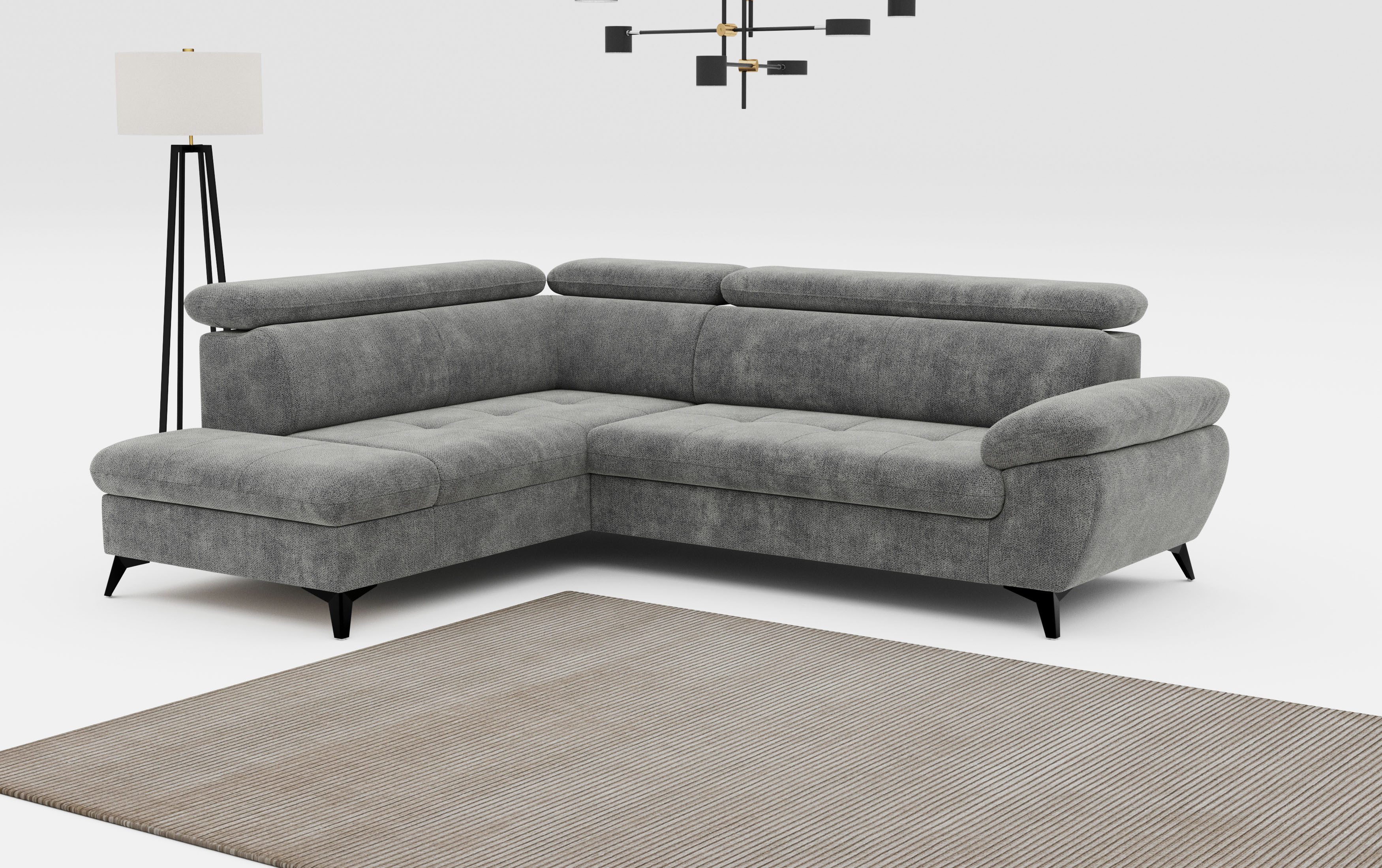 COTTA Ecksofa Hudson L-Form, mit Kopfteilverstellung, günstig online kaufen