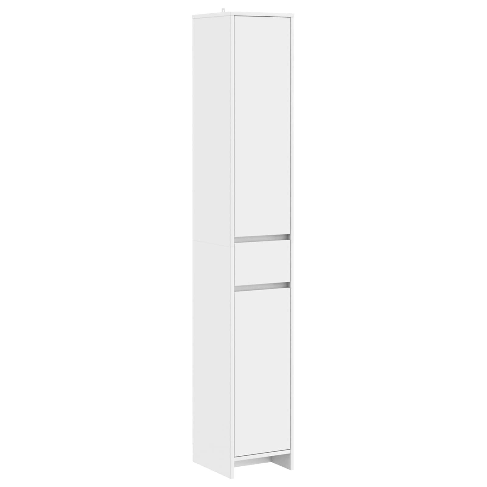 vidaXL Badezimmerspiegelschrank Badezimmerschrank Weiß 30 x 33 x 190 cm Holzwerkstoff (1-St)