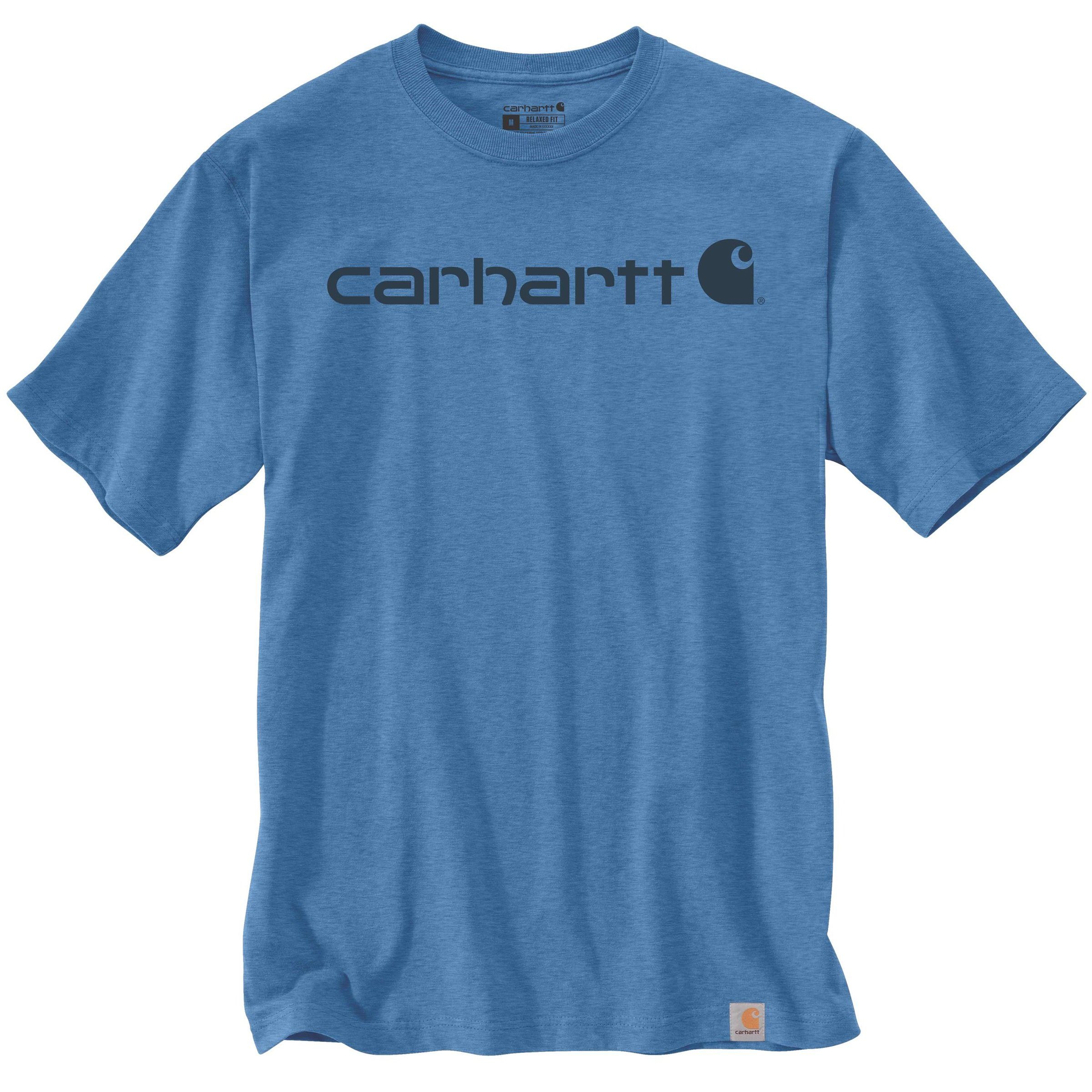 Carhartt T-Shirt Carhartt Herren T-Shirt Relaxed Fit Heavyweight Short-Sleeve Logo Graphic Adult coastal heather