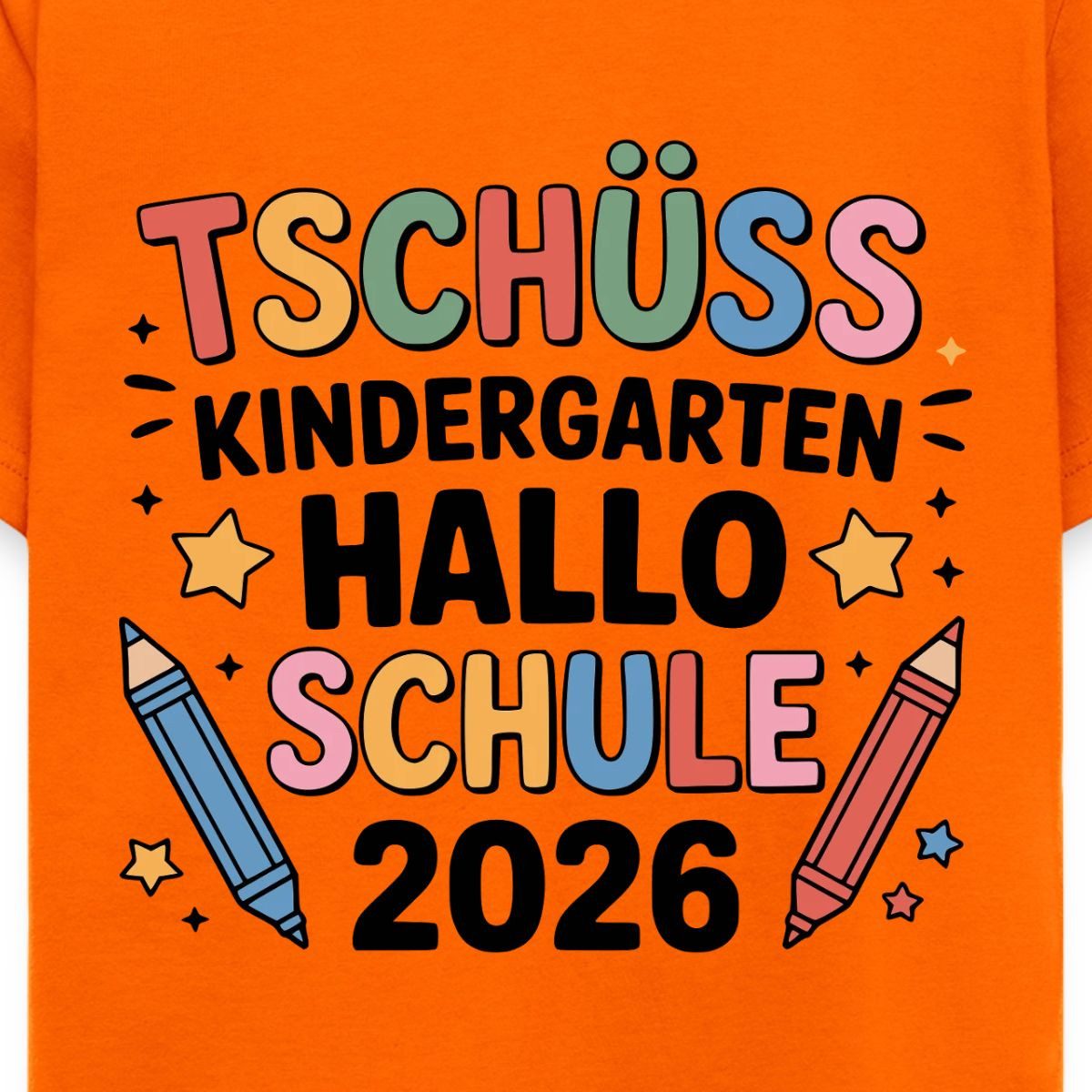 T-Shirt Tschüss Kindergarten Hallo Schule 2026 Kinder T-Shirt