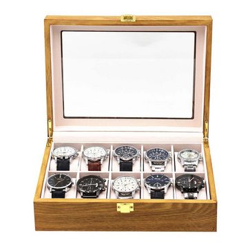 Lindberg&Sons Uhrenbox Graziöse Uhrenbox aus Eschenholz Design mit 10 Fächern